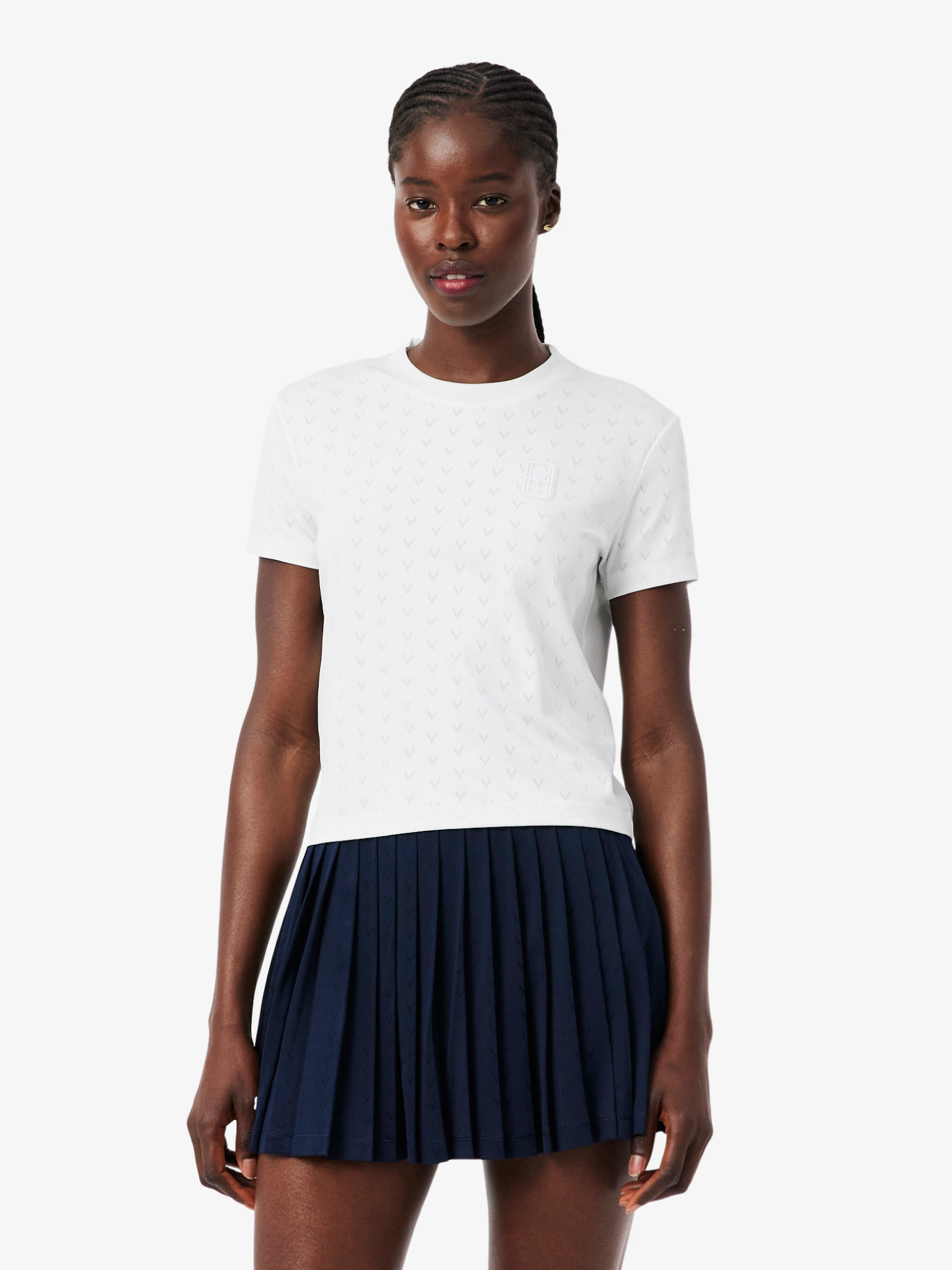 LACOSTE WOMEN Tennis Slim Fit Ultra Dry T-shirt White