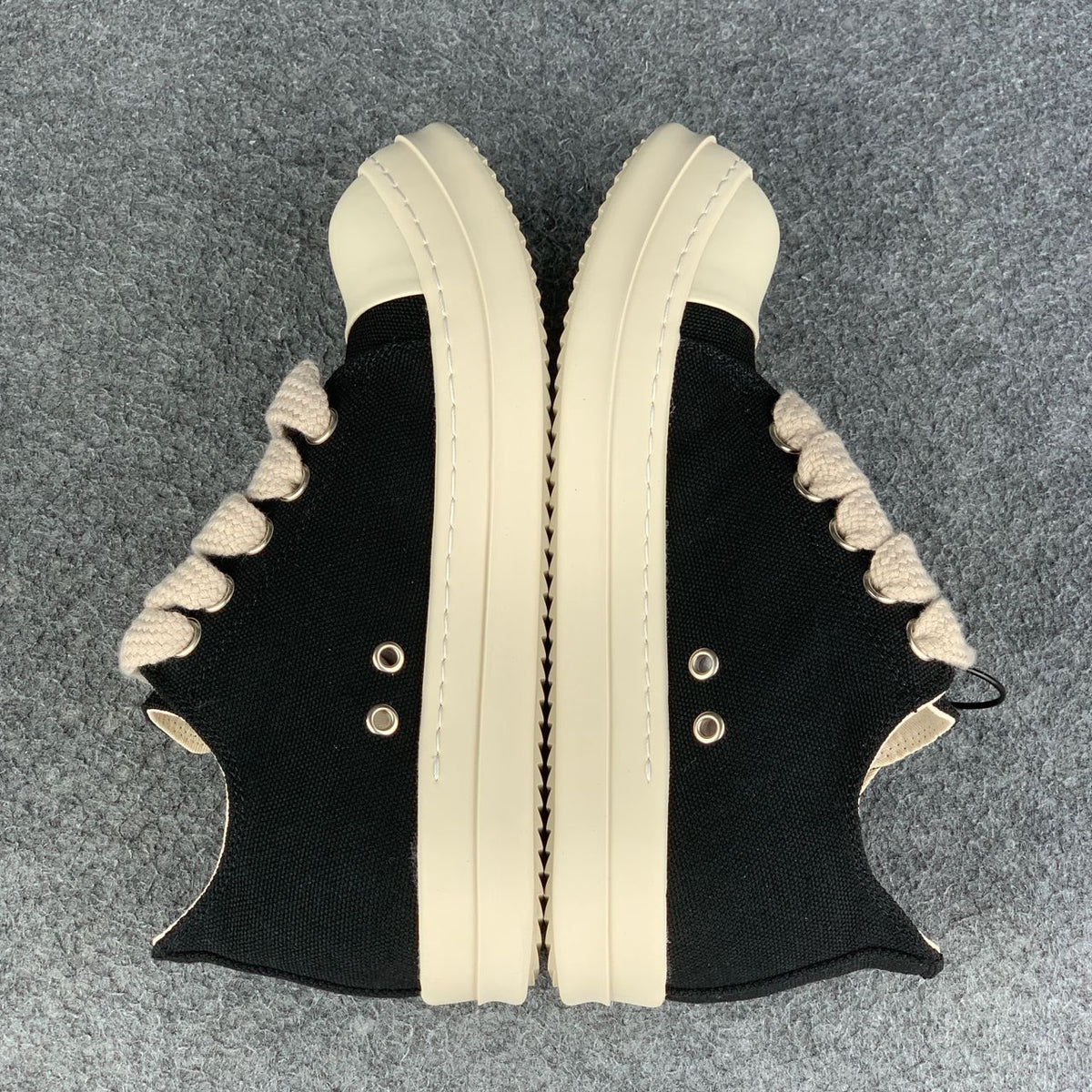 Rick Owens DRKSHDW Fogachine Cotton Megalace Low 'Black Milk'