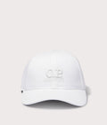 Cp Company Gabardine Logo Cap In White