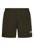 Cp Company Eco-Chrome R Stitch Logo Swim Shorts Ivy Green