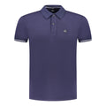 Cp Company Tacting Piquet Logo Polo Shirt In Medieval Blue