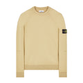 Stone Island Soft Cotton Crewkneck Knit Sweatshirt in Ecru