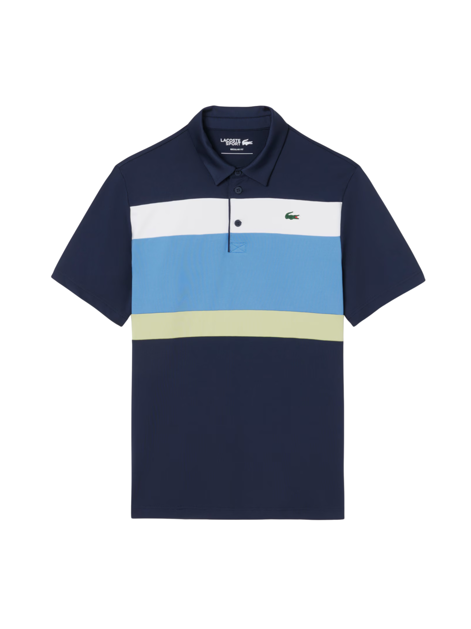 LACOSTE Ultra Dry Stretch Colour-Block Golf Polo Shirt Blue