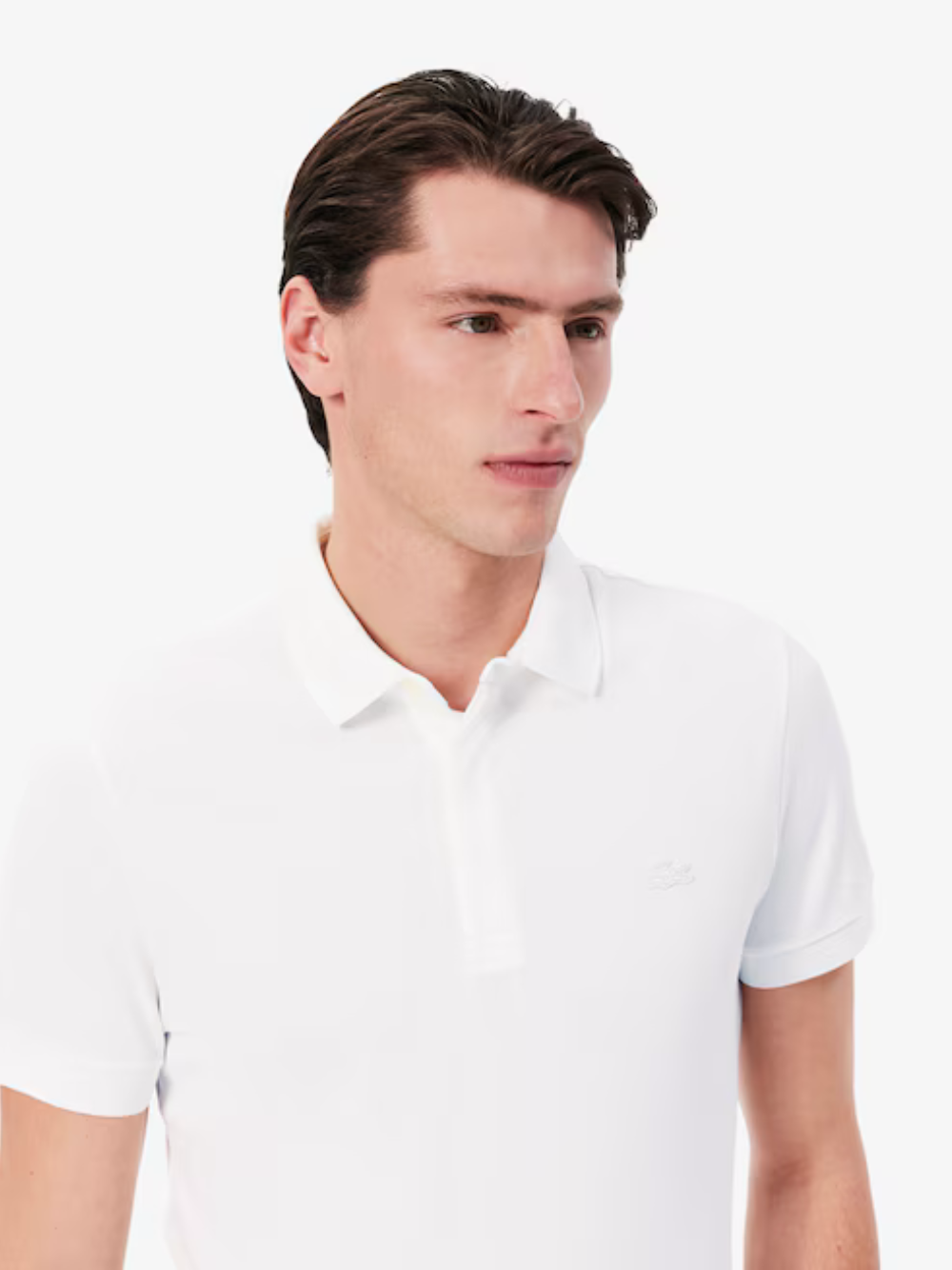 LACOSTE Regular Fit Paris Stretch Piqué Polo Shirt White
