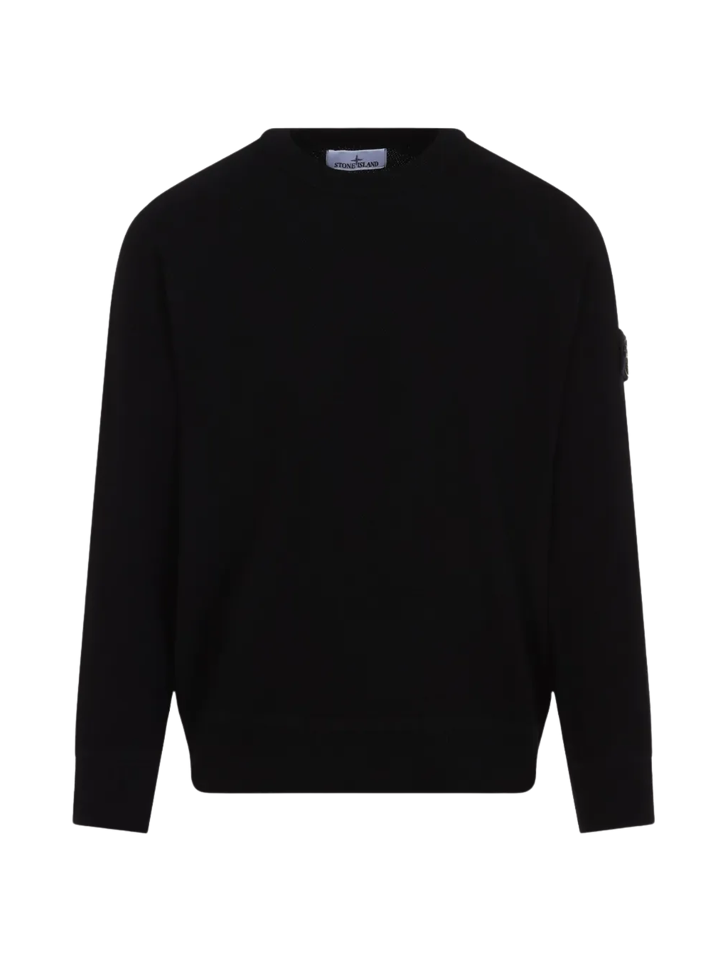 STONE ISLAND Ribbed Crewneck Sweater Black