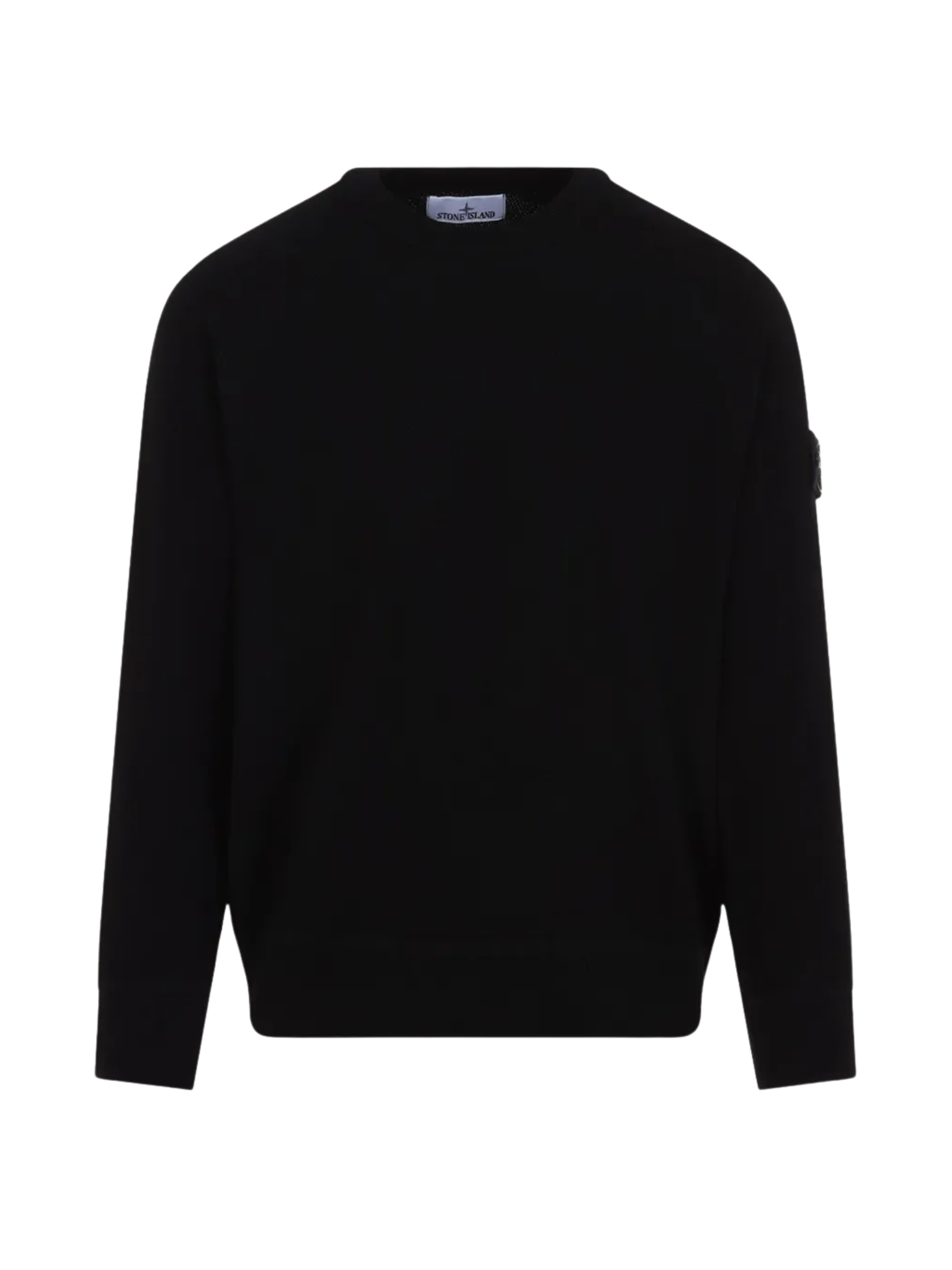 STONE ISLAND Ribbed Crewneck Sweater Black