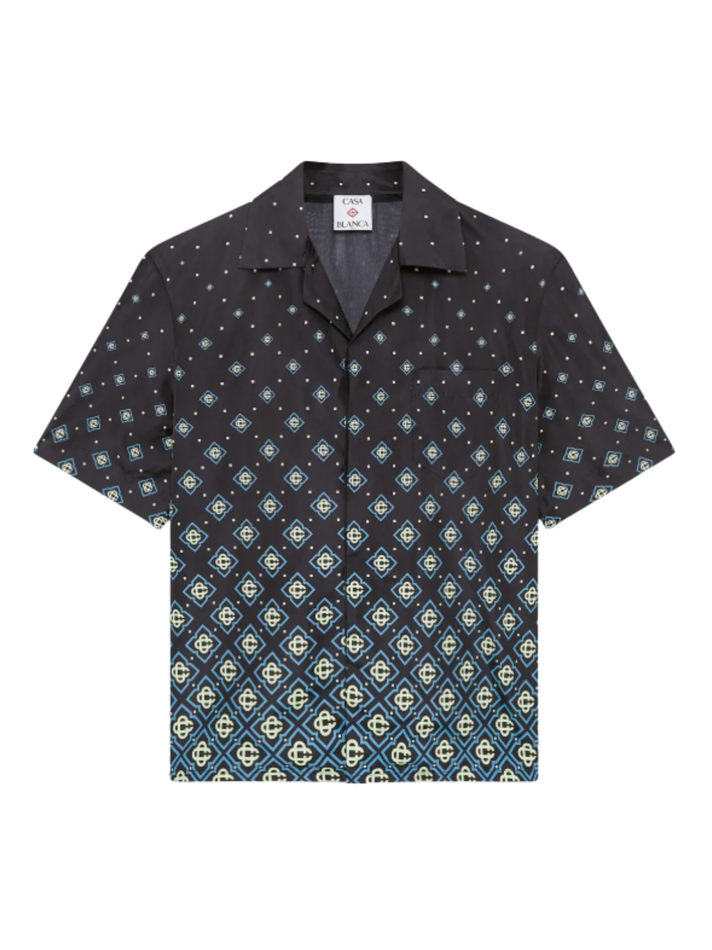 CASABLANCA Degrade Monogram Short Sleeve Swimwear Black