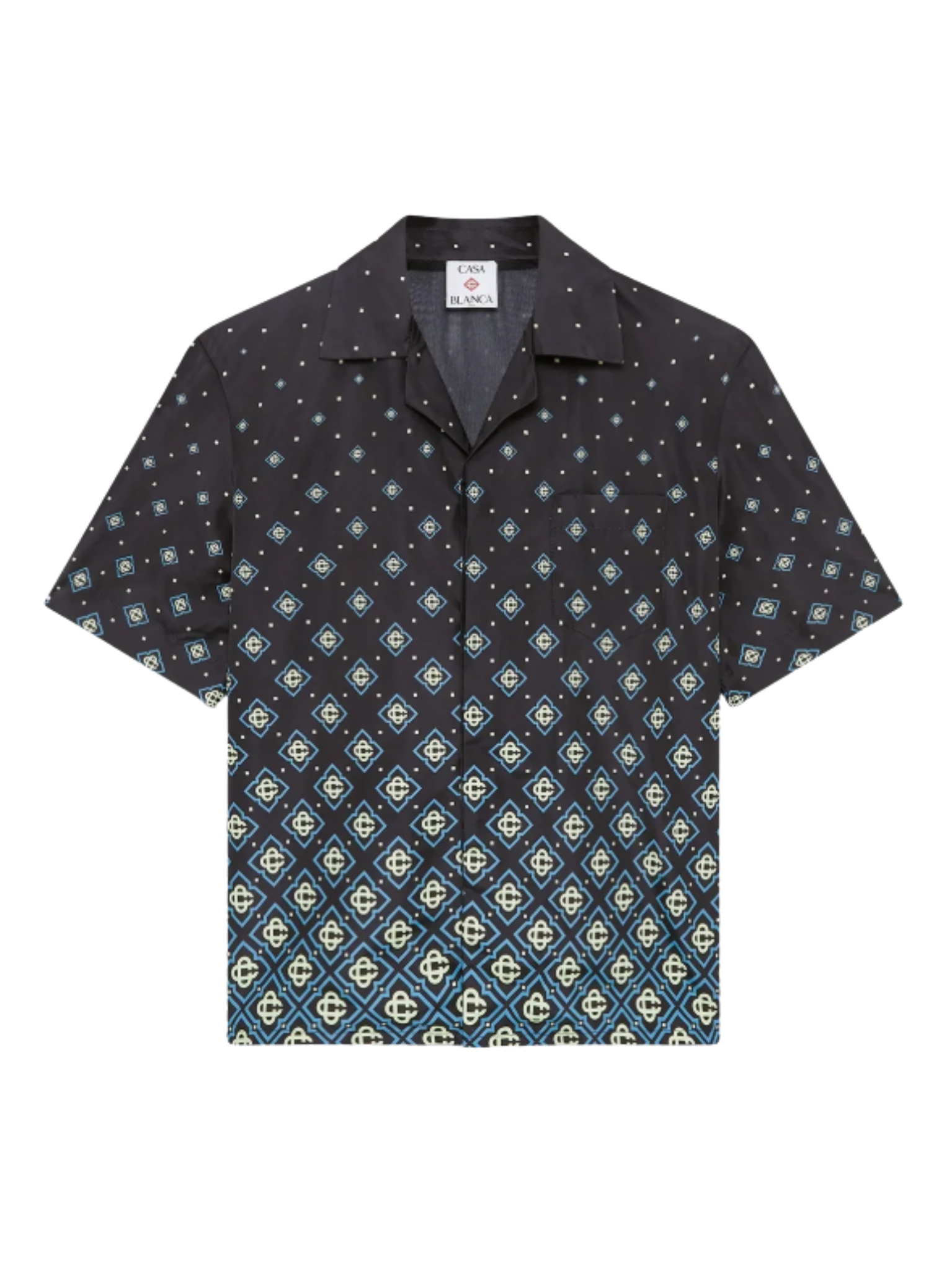 CASABLANCA Degrade Monogram Short Sleeve Swimwear Black