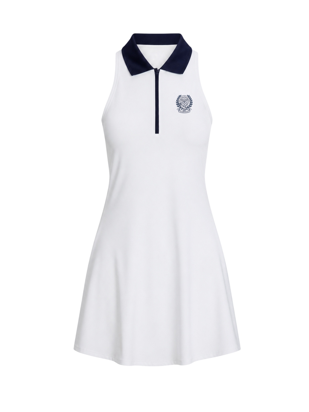 RALPH LAUREN WOMEN Wimbledon Performance Dress Ceramic White/Refined Navy