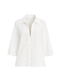 BARDOT WOMEN Aleria Cotton Shirt With Trim Orchid White