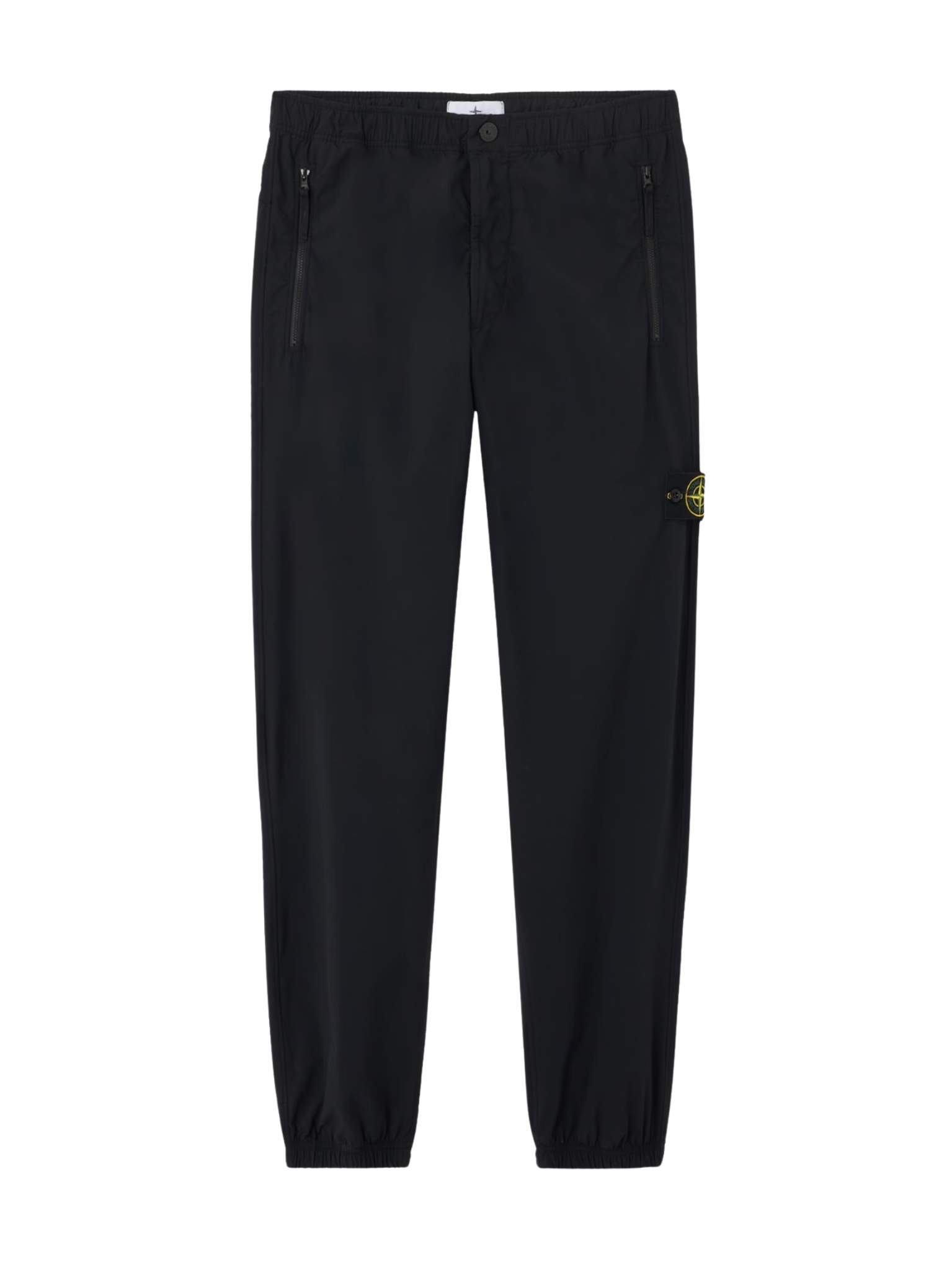 STONE ISLAND Zip Pockets Nylon Tech Fleece Joggers Black