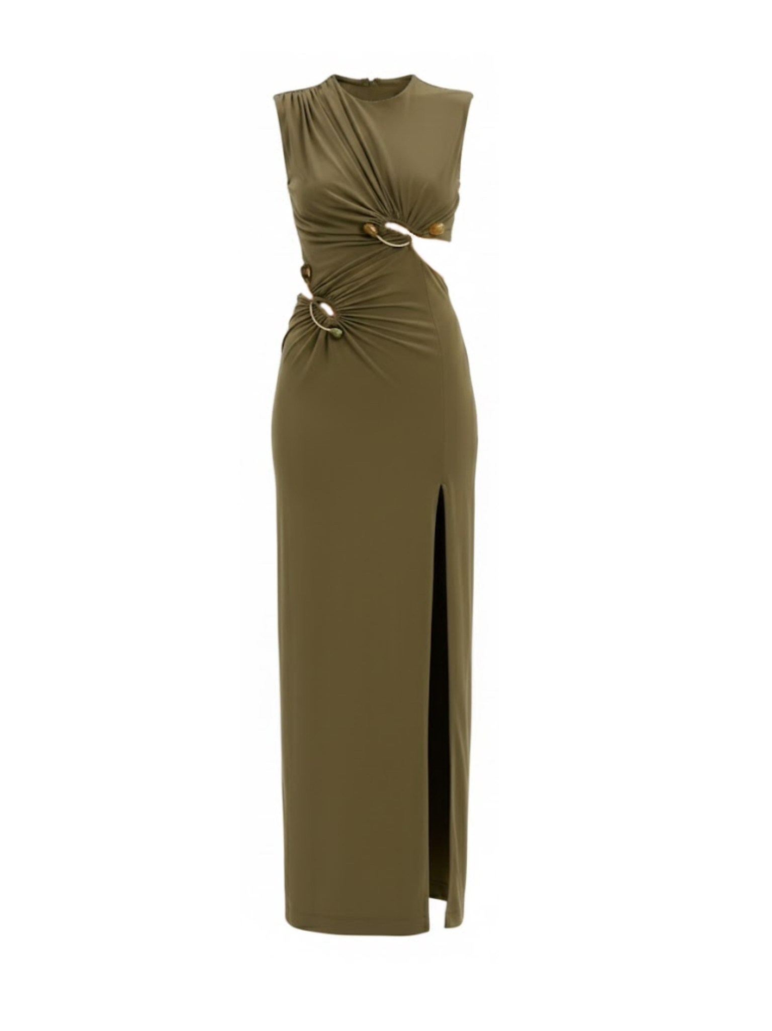 BARDOT WOMEN Felix High Neck Maxi Dress Khaki