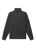 STONE ISLAND Ribbed Turtleneck Sweater Lead Grey