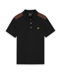 LYLE & SCOTT Check Panelled Polo Shirt Jet Black