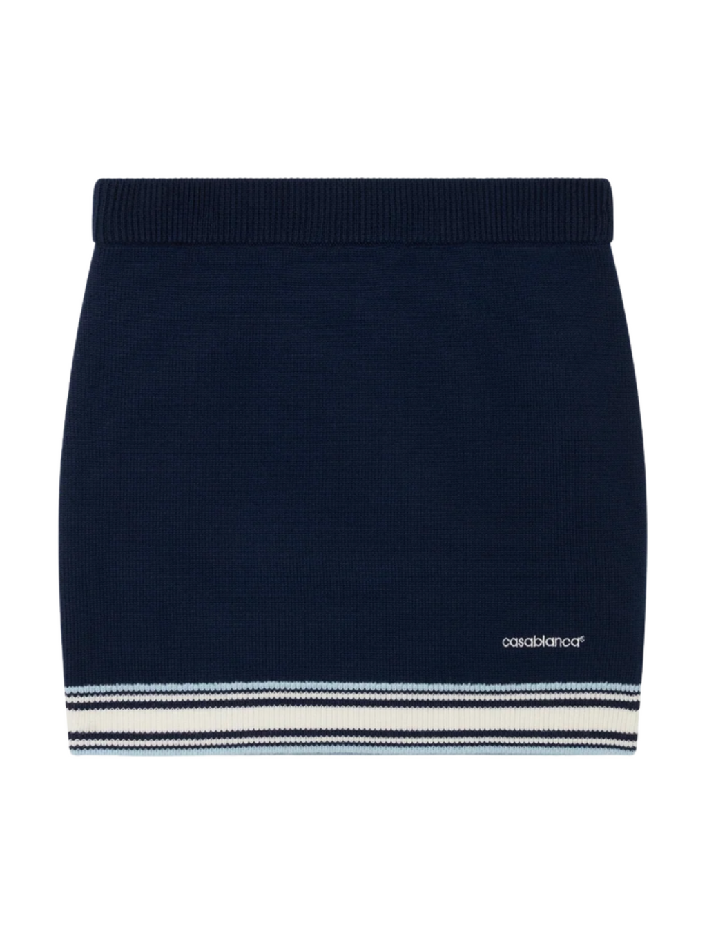 CASABLANCA WOMEN Merino Knit Tennis Skirt Navy