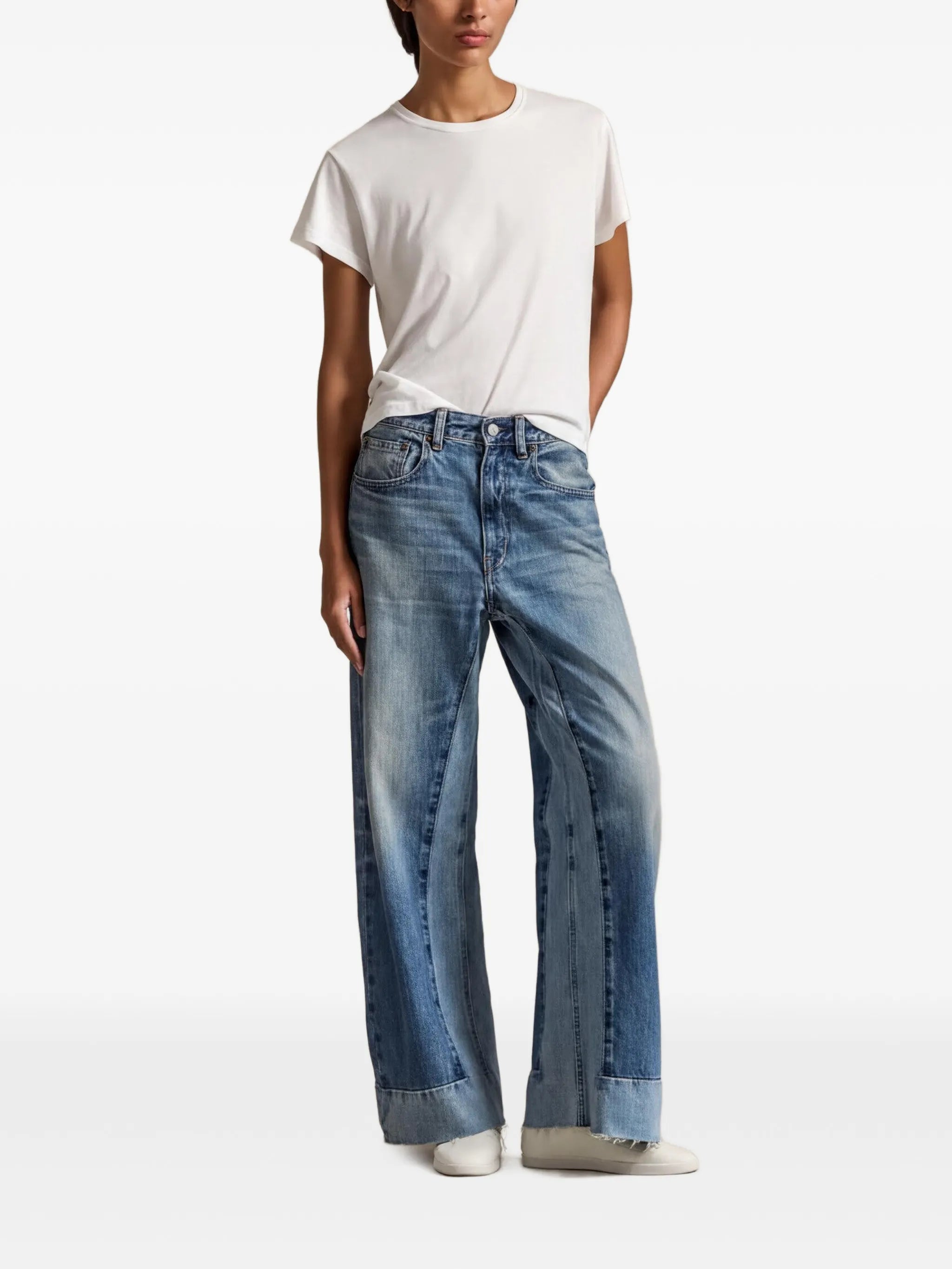 RALPH LAUREN WOMEN Wide-Leg Crop Jeans Pinero Wash