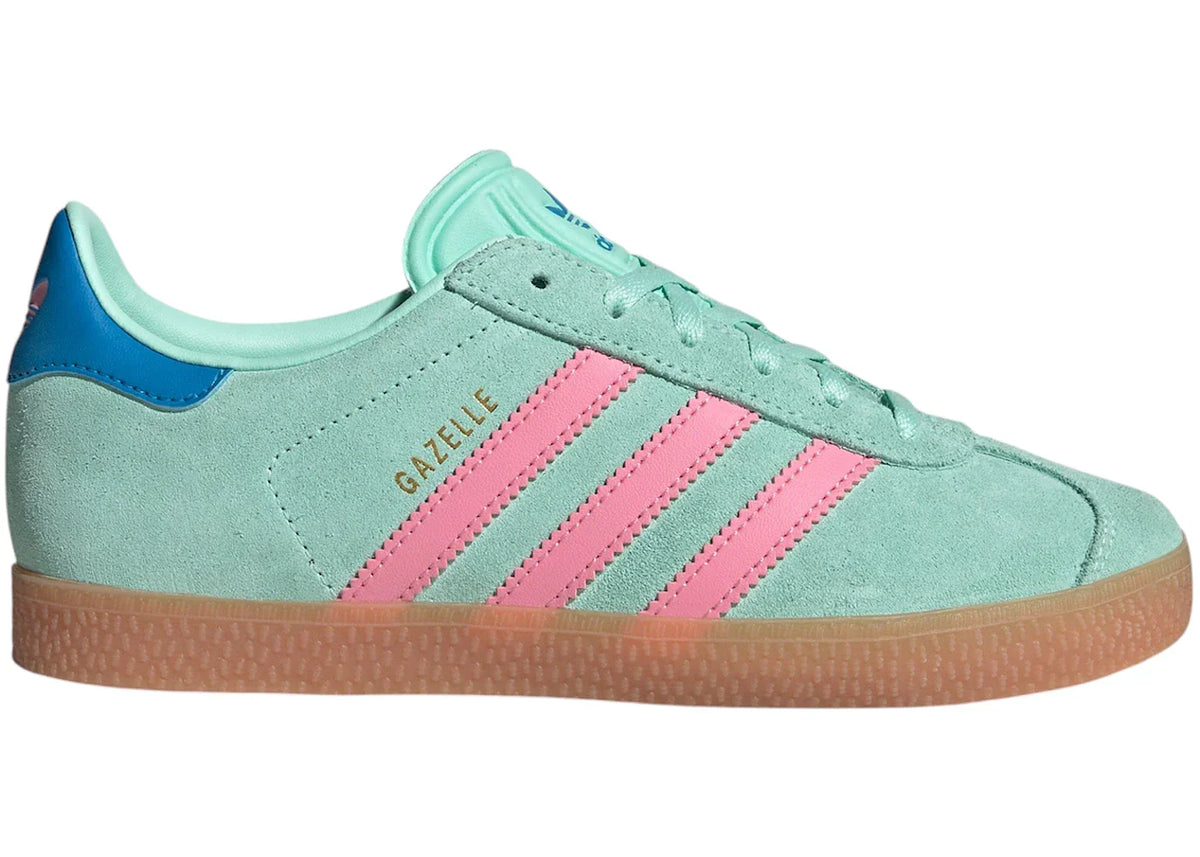 adidas Gazelle Clear Mint Bliss Pink Bright Blue (GS)