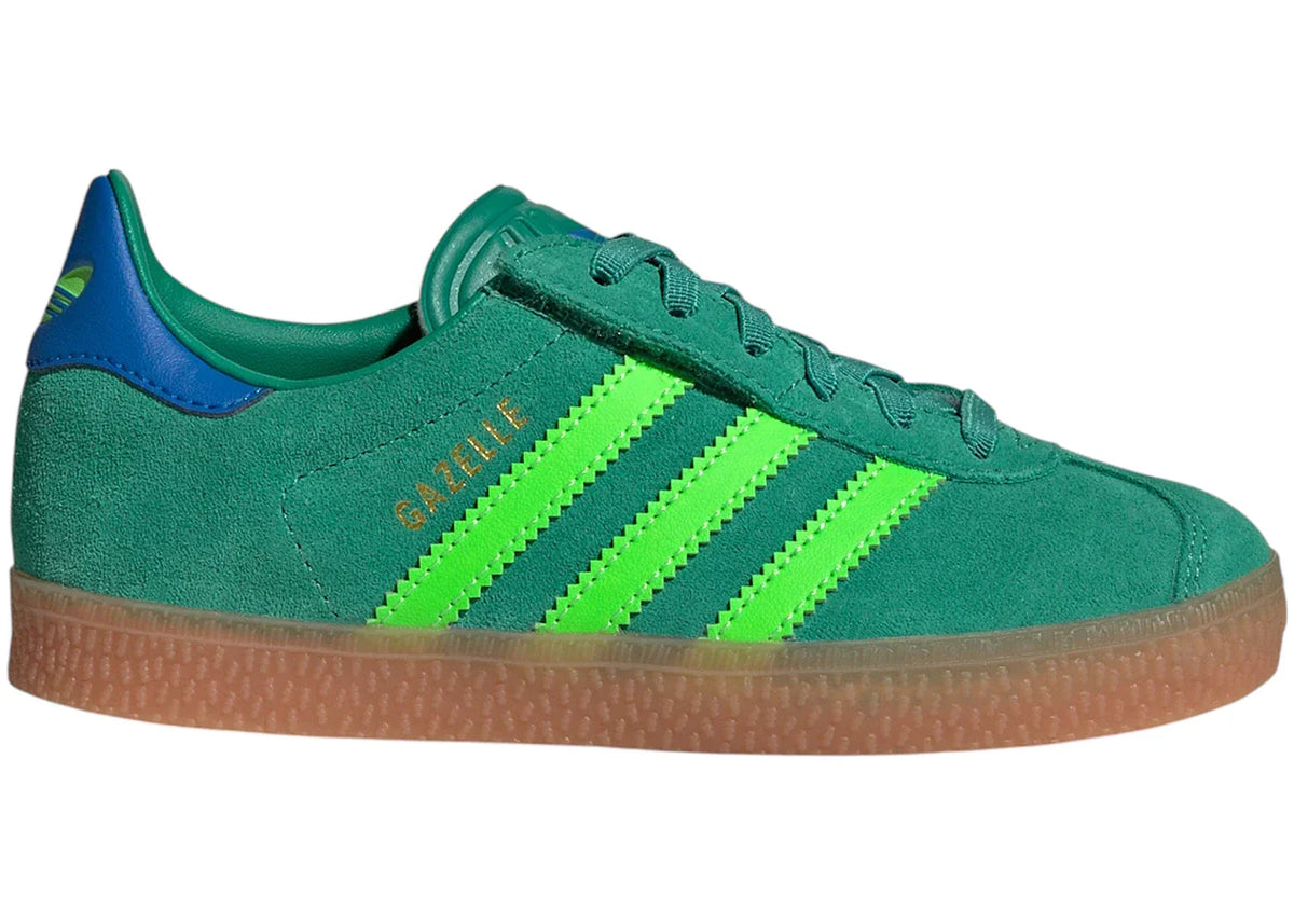 adidas Gazelle Comfort Closure Semi Court Green Solar Green Blue Bird (PS)