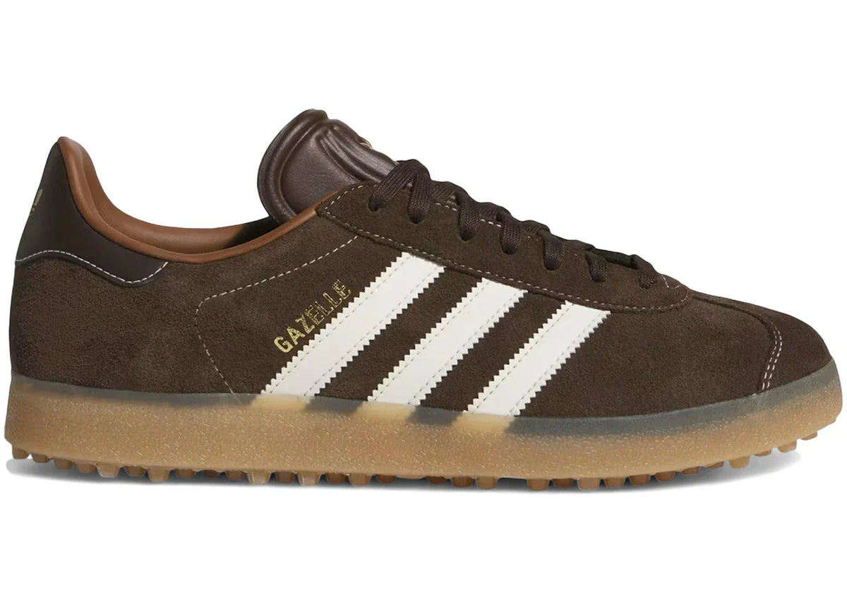 adidas Gazelle Spikeless Golf Dark Brown Chalk White