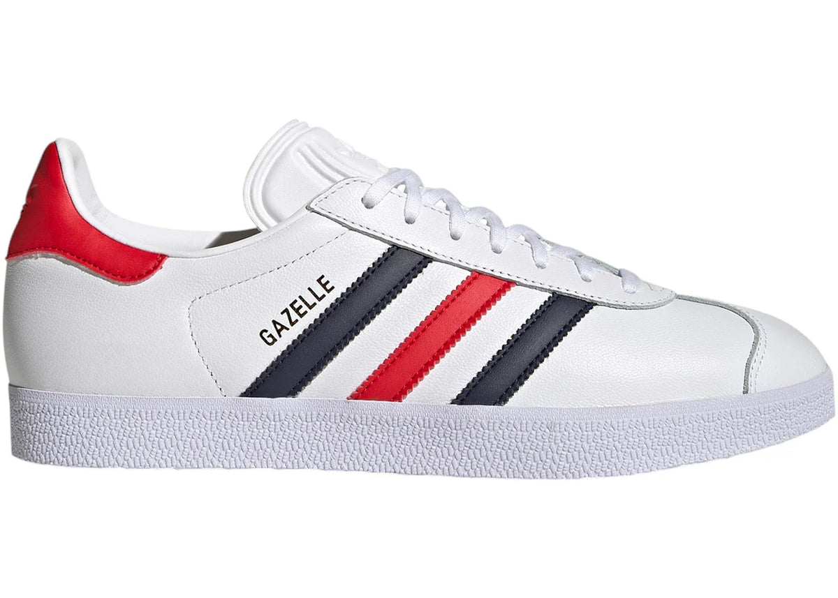 adidas Gazelle White Legend Ink Collegiate Red