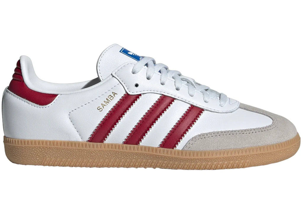 adidas Samba OG Cloud White Collegiate Burgundy Gum (GS)