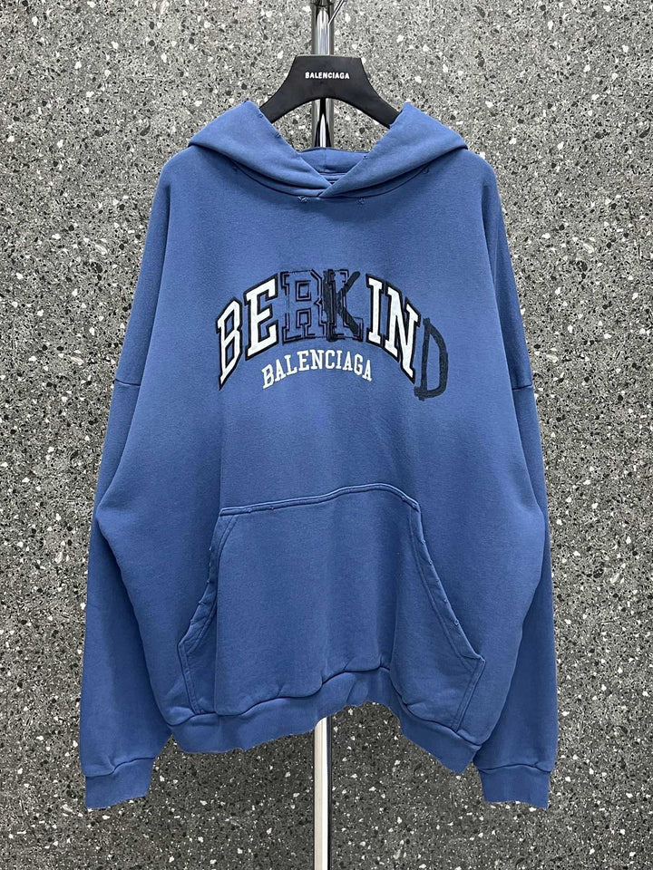 White and Blue Hoodie