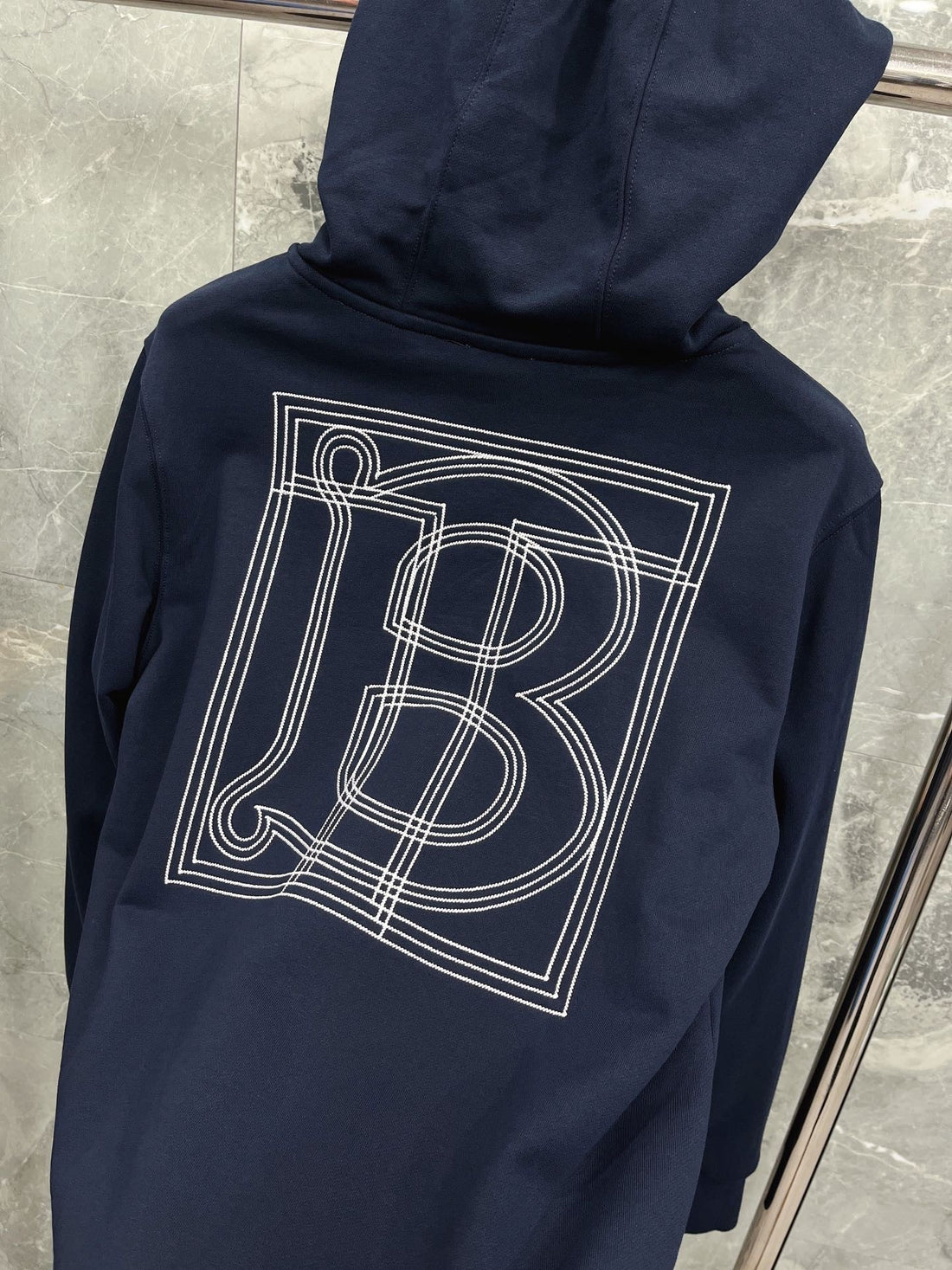 Black, Dark blue and Orange Hoodie