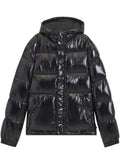 HUGO Baro2541 Water-Repellent Puffer Jacket In Gloss Fabric Black