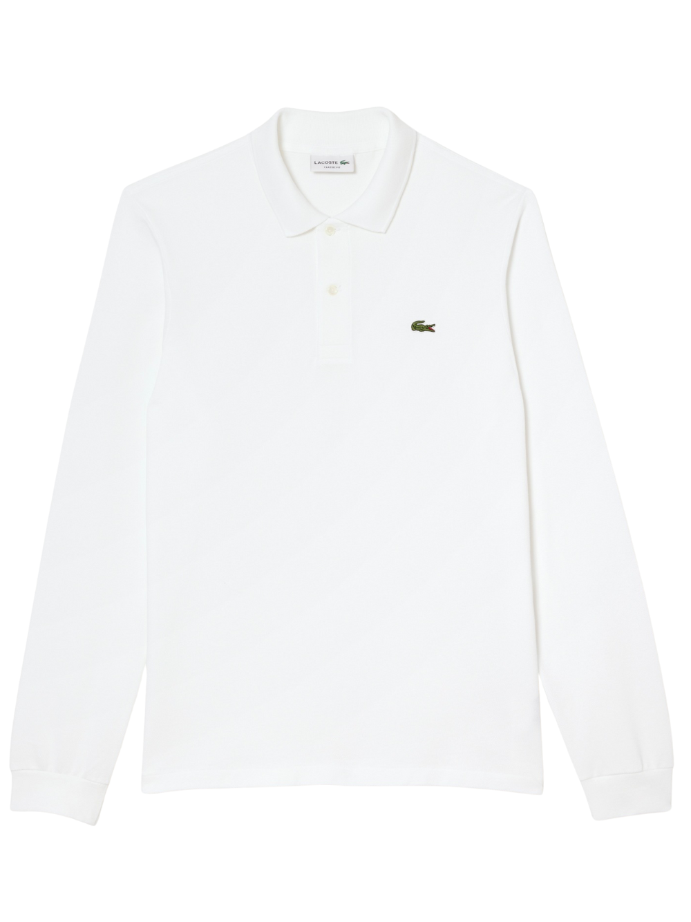 LACOSTE Classic Fit Long Sleeved L.12.12 Polo Shirt White